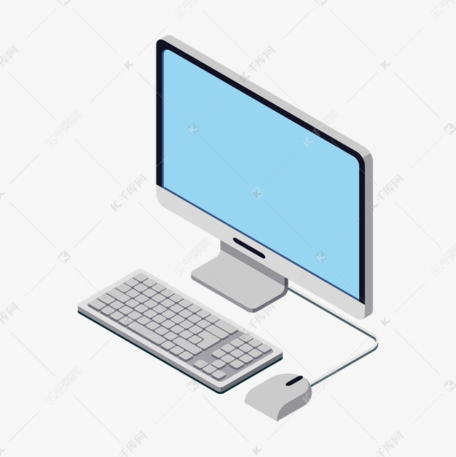 免费下载高清PSD计算机插画素材 办公用品电脑图片大全
